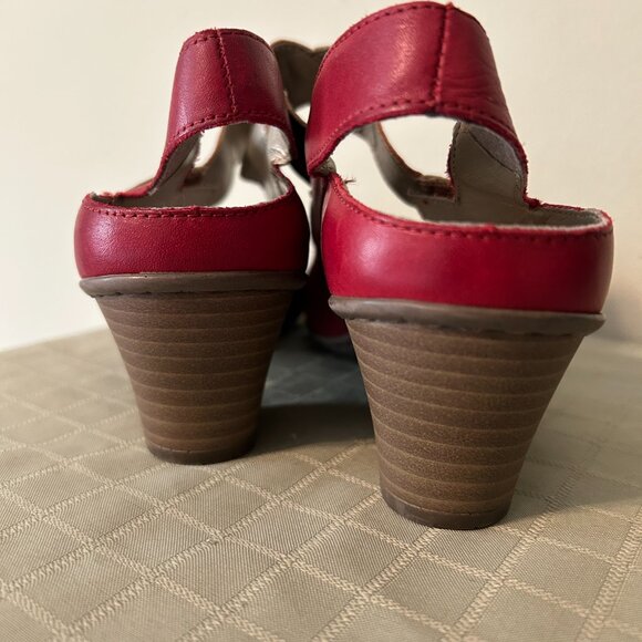 Rieker AntiStress Cherry Red Mary Jane - Open Back - Size 8 to 8.5 - EU 39 - Picture 5 of 10